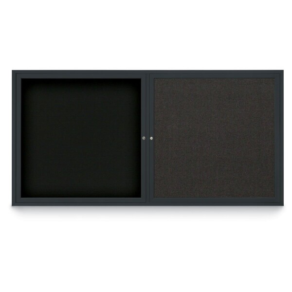 United Visual Products Corkboard, 60"x36", Synthetic Cork/Satin UV405PLUS-SATIN-FORBO - main
